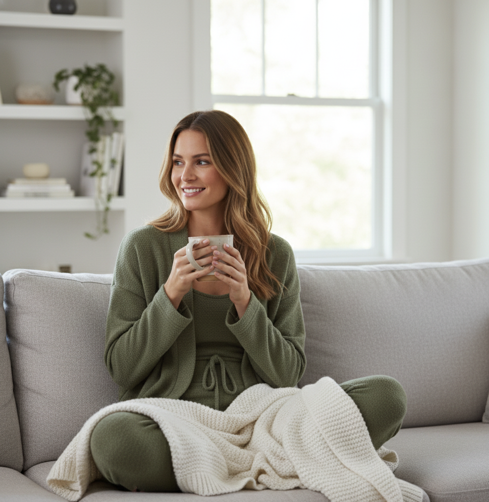 Calm Knit Set - Olive