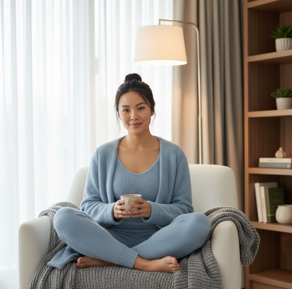 The Calm Knit Set - Cloud